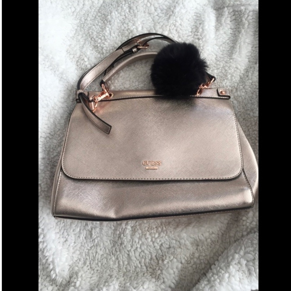 Guess Rose Gold Handbag Like New